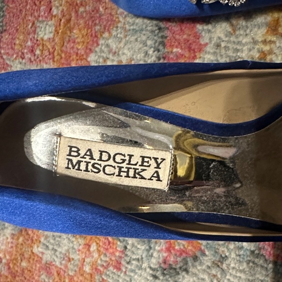 Badgley Mischka Cher Crystal Embellished Pump in Electric Blue - Picture 2 of 7